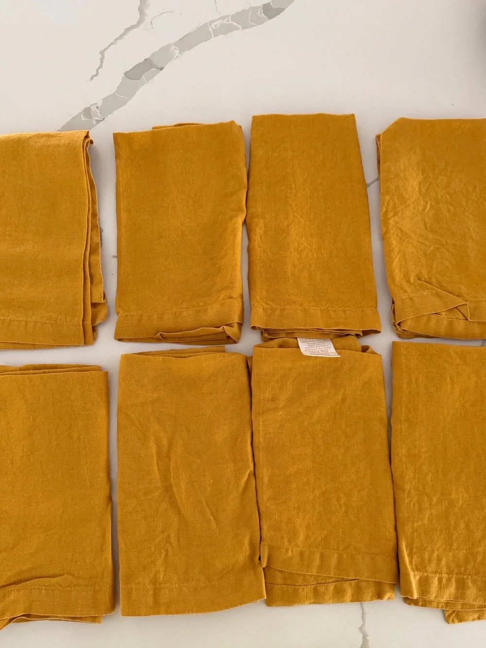 Williams Sonoma Signature Linen Napkins in Yolk - Set of 8